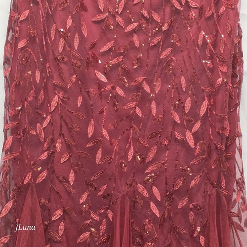 Ever Pretty Sequin V Neck Sleeveless Evening Gown Dress Burgundy Size US 20 New - Picture 7 of 11