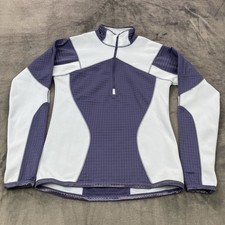 Nike Therma Fit 1/4 Zip Pullover Women  s M Blue Fleece Lined Athletic Jacket Top