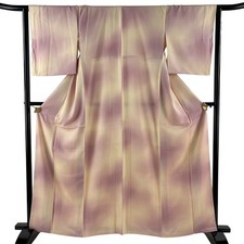 Purple Kimono M Size Silk Fine Pattern 1625cm Sleeve Length 645cm Used
