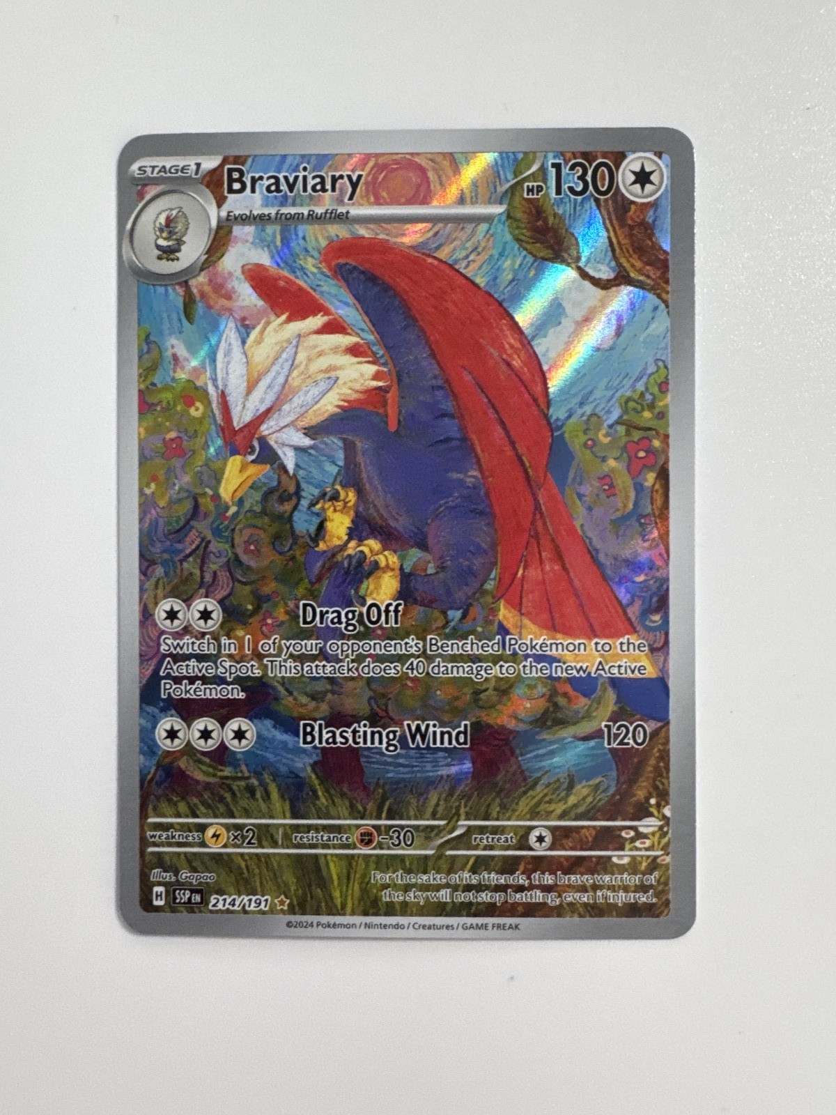 Braviary Surging Sparks 214/191 Pokemon Card Near Mint