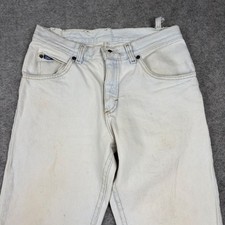 Lee Jeans Mens 30x30 Light Wash Vintage Distressed Straight Leg Denim 80s 90s