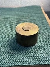 2 Pound Vintage Solid Brass Work Bench Block Machinist Lathe Tool 2.5” Across