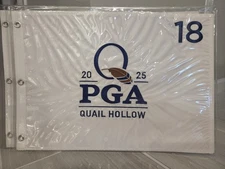 2025 Pga Championship Flag Quail Hollow white embroidered  New 14x20” AUTHENTIC 