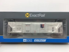 HO Exactrail Louisiana Midland Evans 4780 3-Bay Covered Hopper Car LOAM #3038
