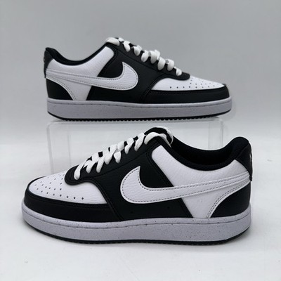 Nike Women's Size 6.5 Court Vision Lo NN (DH3158 003) Black/White Casual Sneaker