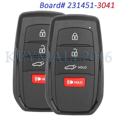 2 231451-3041 Remote Key Fob for Toyota Grand Highlander Venza Sequoia HYQ14FBX
