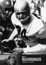 1997 Upper Deck Legends Mike McCormack #50 NFL Cleveland Browns Trading Cards