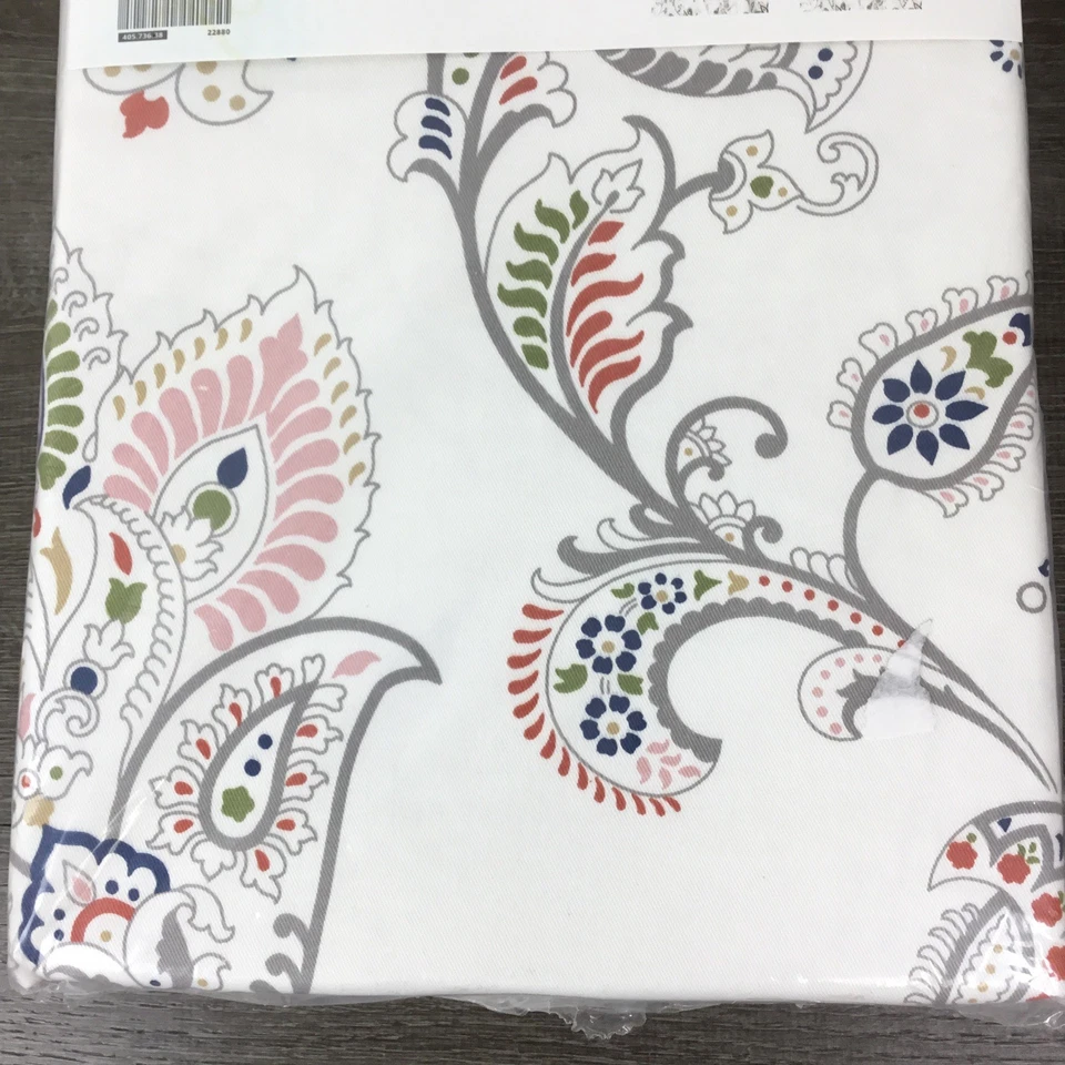 Cortinas Ikea PUSSMUN 2 Paneles (1 Par) 57" x 98" Blanco/Multicolor Paisley Foto 3 de 4