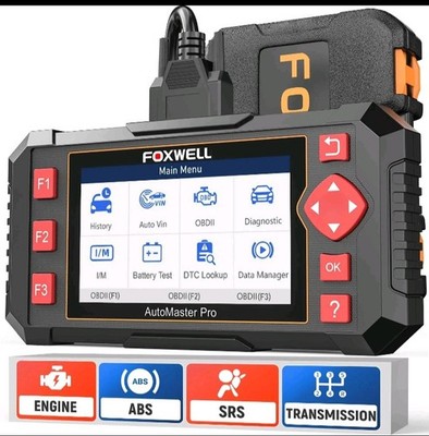 FOXWELL NT604 Elite OBD2 Auto Scanner ABS SRS Engine Transmission Code Reader 