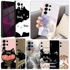 For Samsung Galaxy S25 Ultra S24 S23 A16 A35 Cat Customized Phone Case TPU Cover