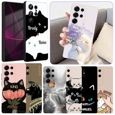 For Samsung Galaxy S25 Ultra S24 S23 A16 A35 Cat Customized Phone Case TPU Cover