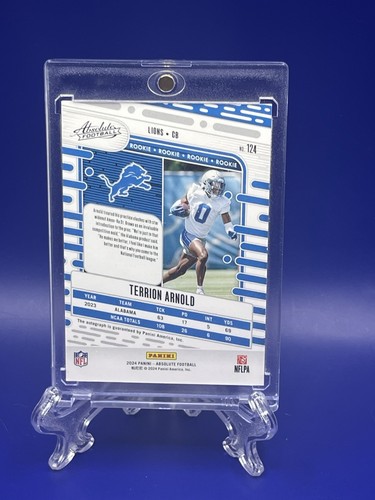 2024 Panini Absolute Spectrum Signatures #124 Terrion Arnold /299 Auto Rookie - Picture 10 of 10