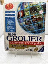 1999 Grolier Multimedia Encyclopedia Deluxe edition PC, 1999 Complete Sealed