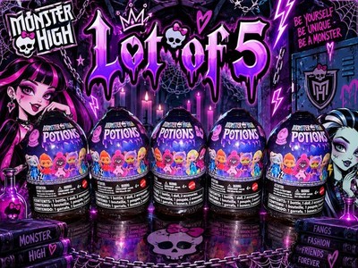 MONSTER HIGH POTIONS SERIES 4 CRYSTAL BALL 3'' MYSTERY PACK! - Lot of 5