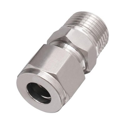 Stainless Steel 304 Compression Fitting 3/8 Inch OD Tube x 3/8 NPT Male Thread