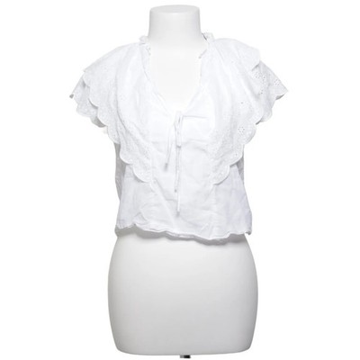 Zara, Top, Größe: XS, Weiß, Baumwolle, Einfarbig, Damen #GrE