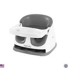 Ingenuity Baby Base 2-in-1 Slate Booster Seat - Versatile Feeding for Infants