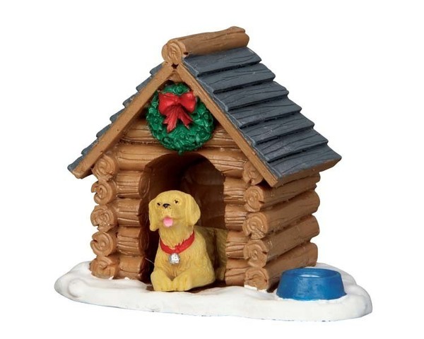 Lemax-54943-978, Log Cabin Doghouse, HundehüTte, Weihnachtsdorf, Vail Village-image