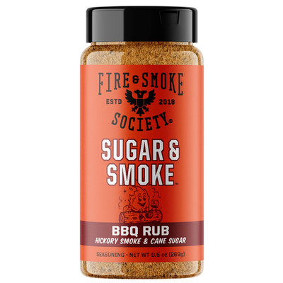 Fire & Smoke Society Sugar & Smoke BBQ Seasoning Blend for Grilling, 9.9 oz