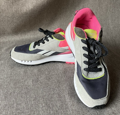 Reebok Forte Racer Size 9 Womens Lifestyle Sneaker Shoes Pink Gray Yellow