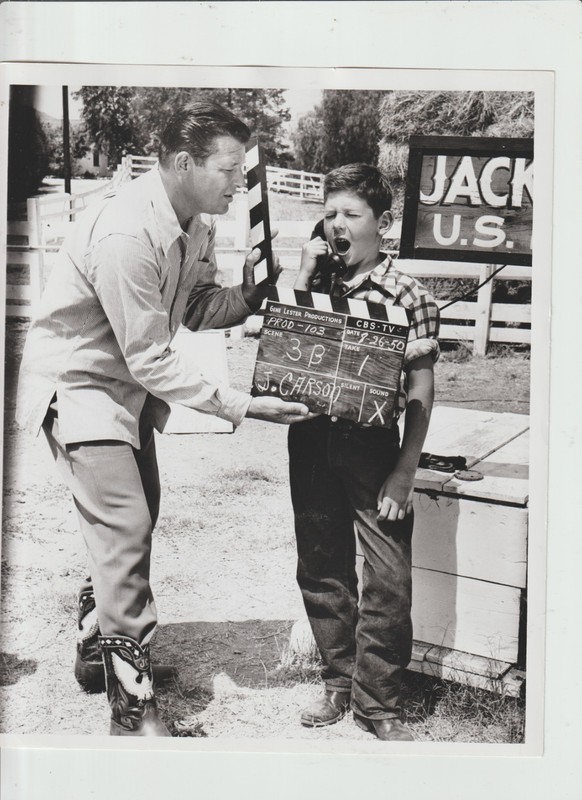 8X10 B&W   PHOTO OF-SCENE- JACK CARSON AND SON