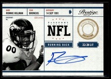 2012 Panini Prestige NFL Passport Autographs Ronnie Hillman RC Auto Denver
