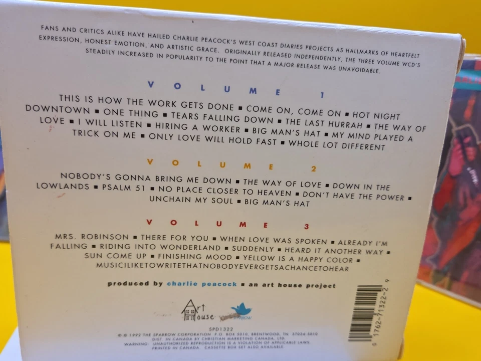 CHARLIE PEACOCK West Coast Diaries Volumes 1,2,3 RARE OOP 3 CD BOX SET — 第 4/4 张图片