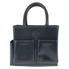 Versace Sunburst Leather Handbag Women Black One Size