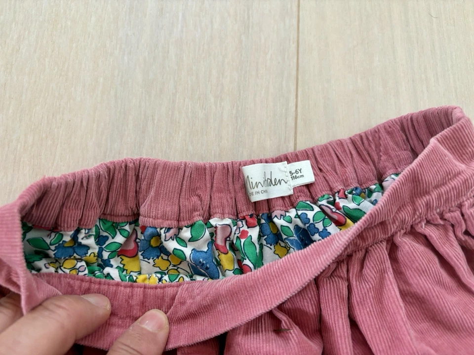 Mini Boden Girls 5-6Y Pink Corduroy Patchwork Bunny Rabbit Skirt Cotton - Image 2 of 3