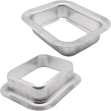 2pcs 3" x 4" Rain Gutter Downspout Adapter, Aluminum Drop Outlet for K Style