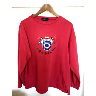 Vintage 90s ABERCROMBIE & FITCH Tee Mens XL Royal Henley Yachting PREP OLD MONEY