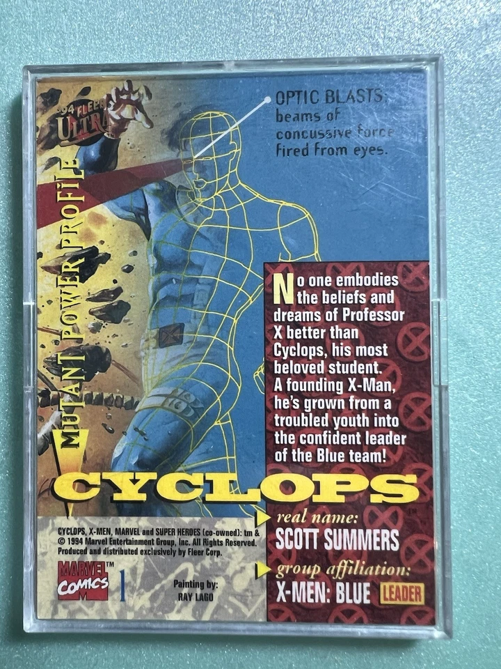 Fleer Ultra X-Men Cyclops #1 1994 | Buena calidad, clásico, completa tu conjunto Foto 2 de 2