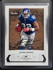 2009 Donruss Classics Andre Brown Autograph Rookie /299 Card Auto RC N/MT. rookie card picture