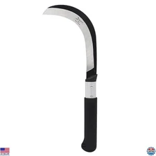 Brush Clearing Sickle 9" Carbon Steel Blade & Aluminum Handle - Gardening Tool