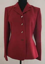 COLLECTIONS for LE SUIT Red Jacket Sz 6 S Women Office Career