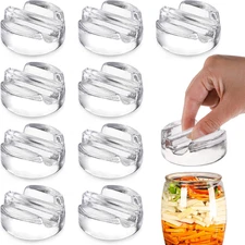 9 Pack Fermentation Glass Weights with Easy Grip Handle for Wide Mouth Mason Jar