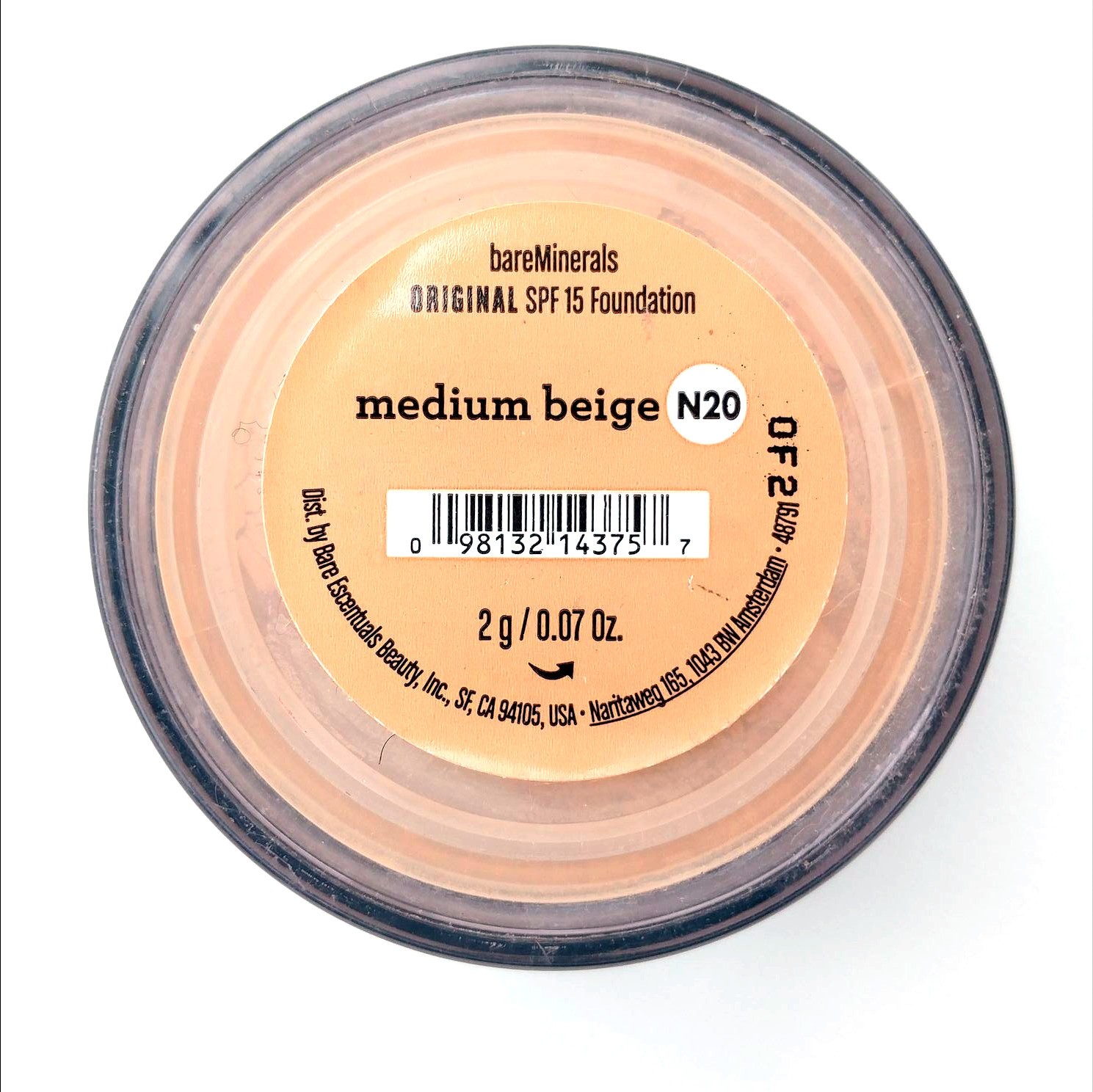 2g Medium Beige N20 original SPF15 foundation
