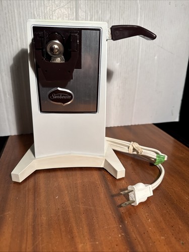 Vintage Sunbeam LCO automatic can opener unused old new tested Works Great