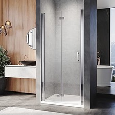 900mm Bifold Shower Door Glass Shower Enclosure Reversible Folding