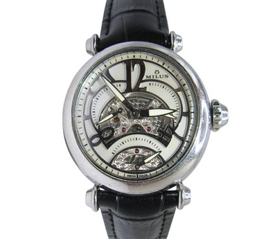 Milus Marea Tri-Retrograde Mother of Pearl Dial Stainless Steel Automatic Watch