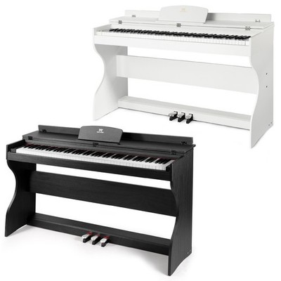 88 Tasten Digital Piano Elektronisches Klavier 3Pedale für Anfänger Schwarz/Weiß