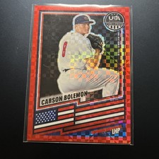 2026 Panini USA Stars & Stripes Carson Bolemon RED POWER PRIZM SP #'d /149 (C1)
