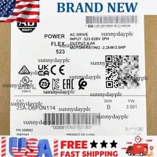 25A-D6P0N114 AB 25A-D6P0N114 PowerFlex 523 2.2kW (3Hp) AC Drive NEW US Free Tax