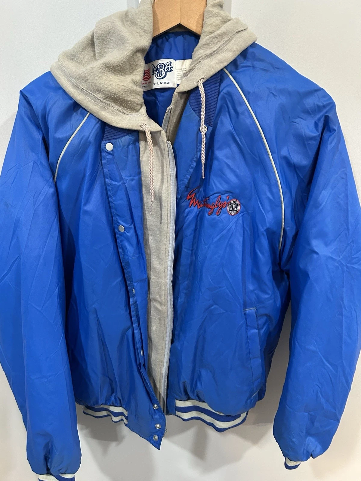 Vtg 90s Don MattinglyJacket Adult XL Made in USA Varsity All Star 23 Made By MBA - product detail image 1