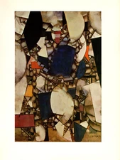 1976 Vintage FERNAND LEGER "WOMAN IN BLUE" FABULOUS COLOR offset Art Lithograph