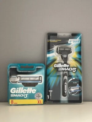 Gillette Mach3 Rasierklingen+Rasierer Wahlweise im Set 4,5,6,8,9,12,13er New