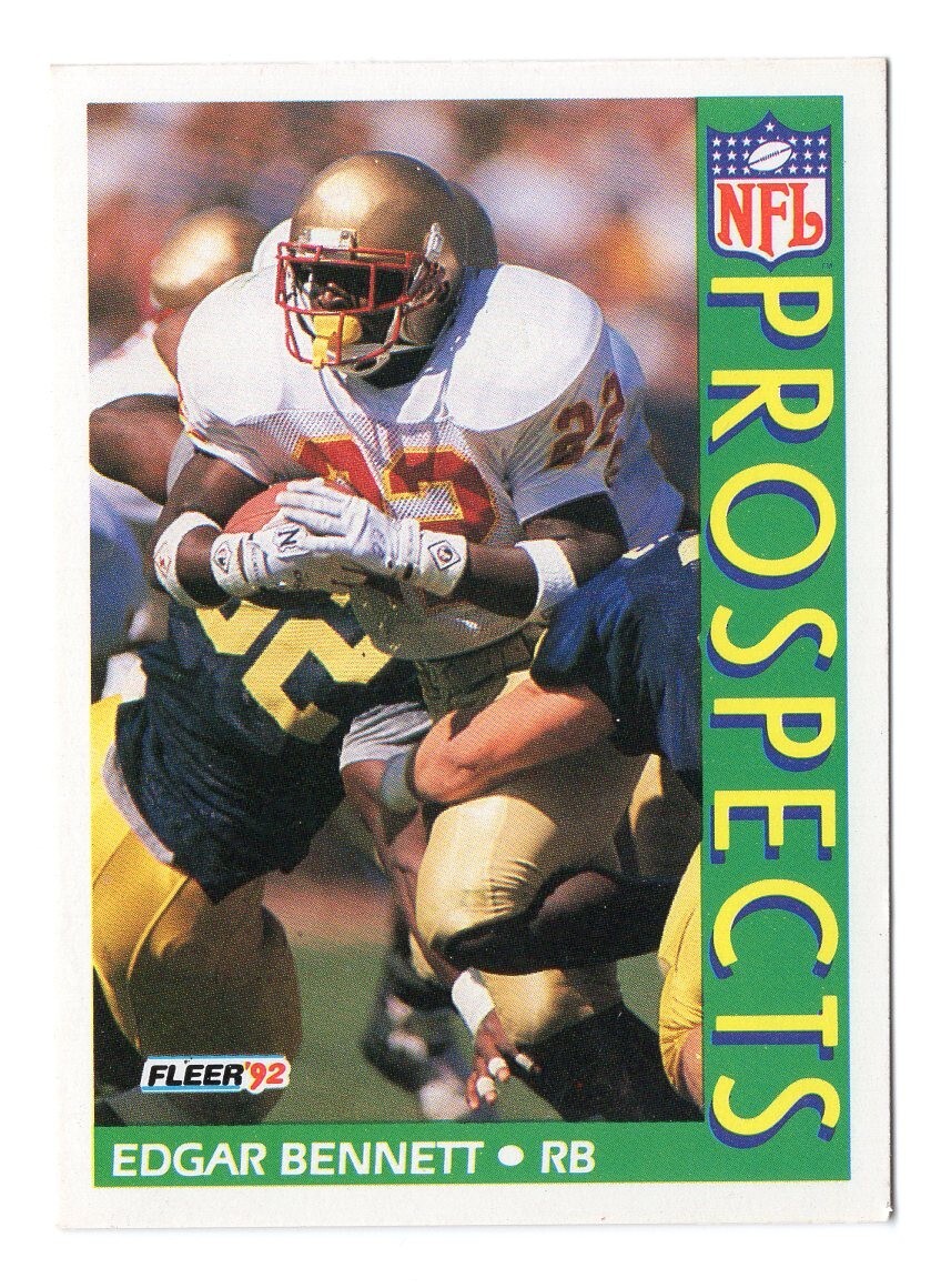 Football Card - 1992 Edgar Bennett 432 - Florida State Seminoles Fleer RC