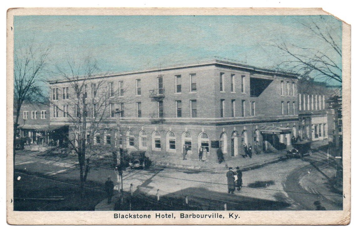 KY Kentucky Barbourville Blackstone Hotel Street Scene Knox County