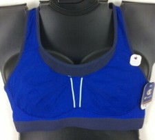 NWT Champion Women's The Ultra Light Max Sports Bra BLUE Cool Dry New