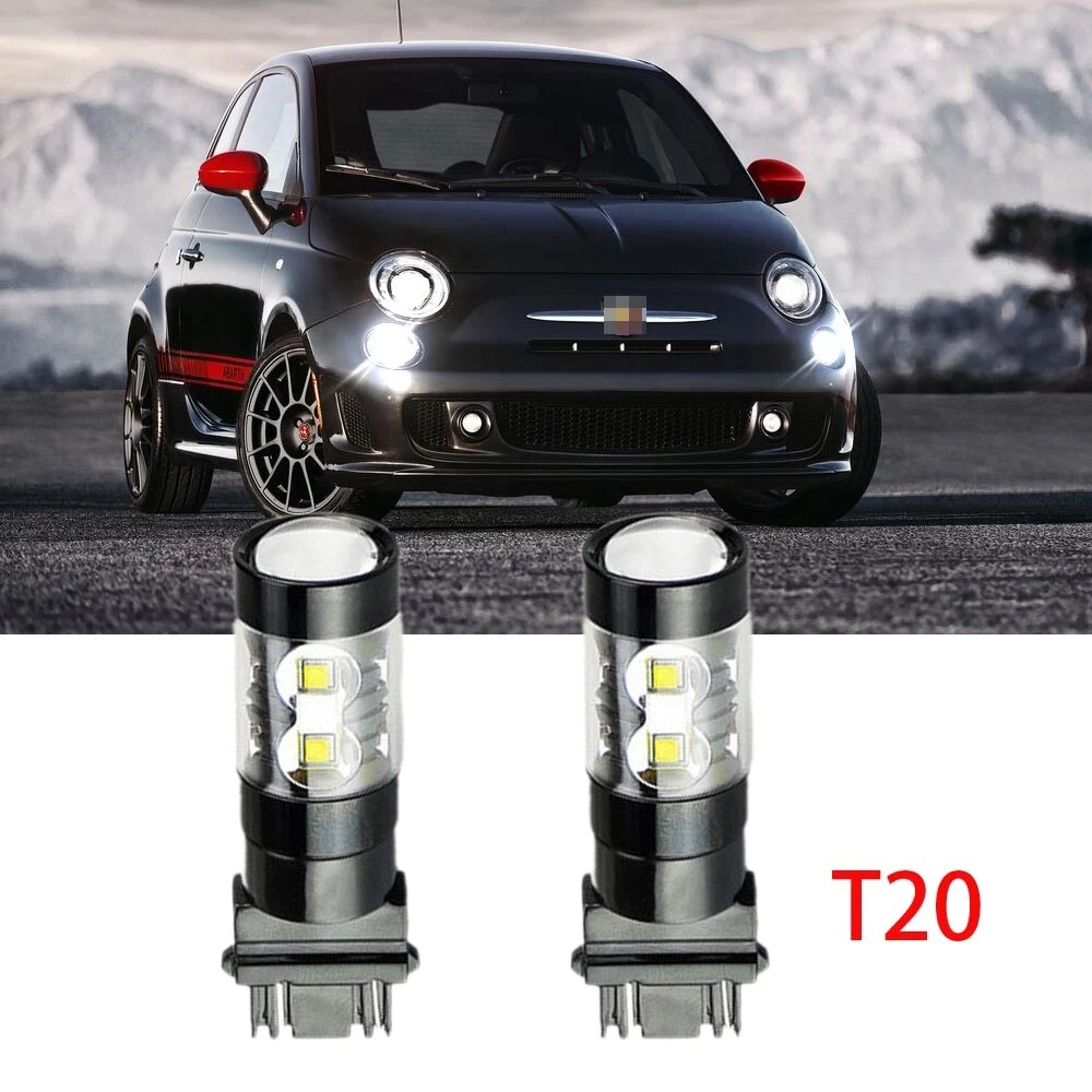 For Fiat 500 Abarth DRL LED White Bright 2007 2021 Daytime Running